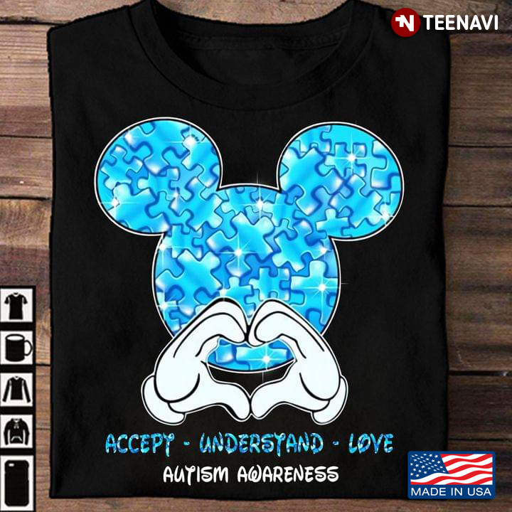 Accept Understand Love Autism Awareness Mickey Mouse