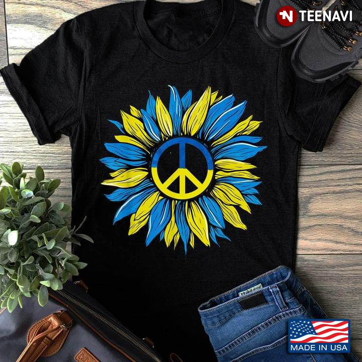 Ukraine Peace Sign Sunflower