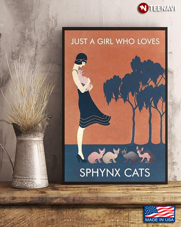 Vintage Just A Girl Who Loves Sphynx Cats