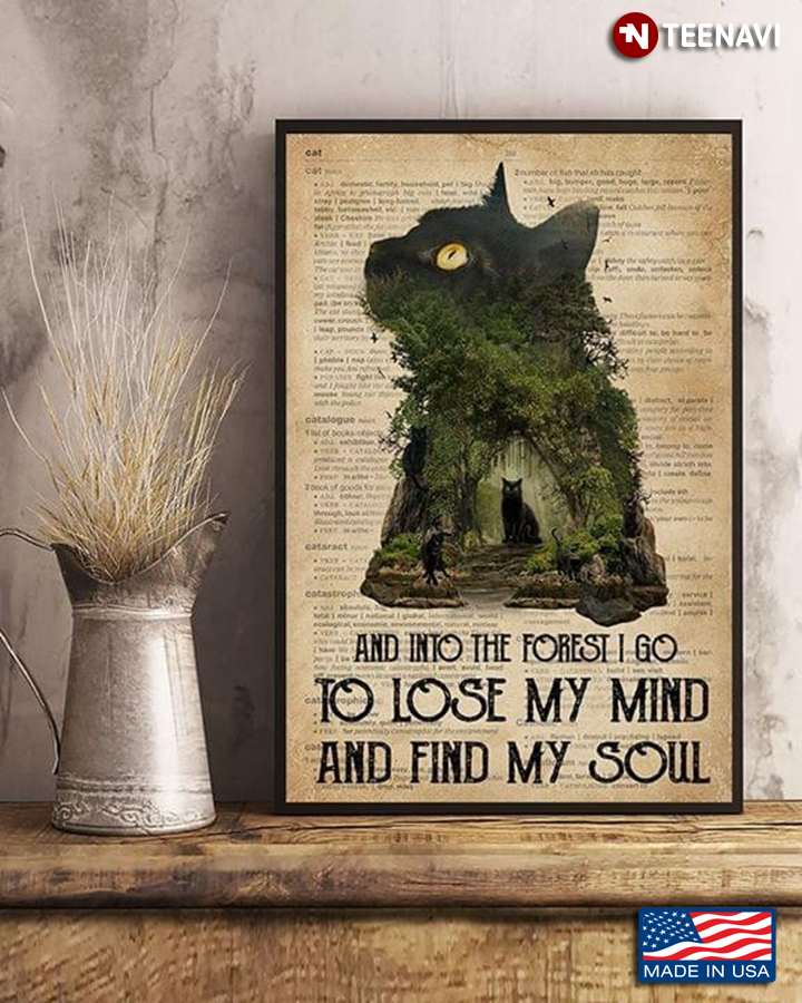 Dictionary Theme Black Cat And Into The Forest I Go To Lose My Mind And Find My Soul