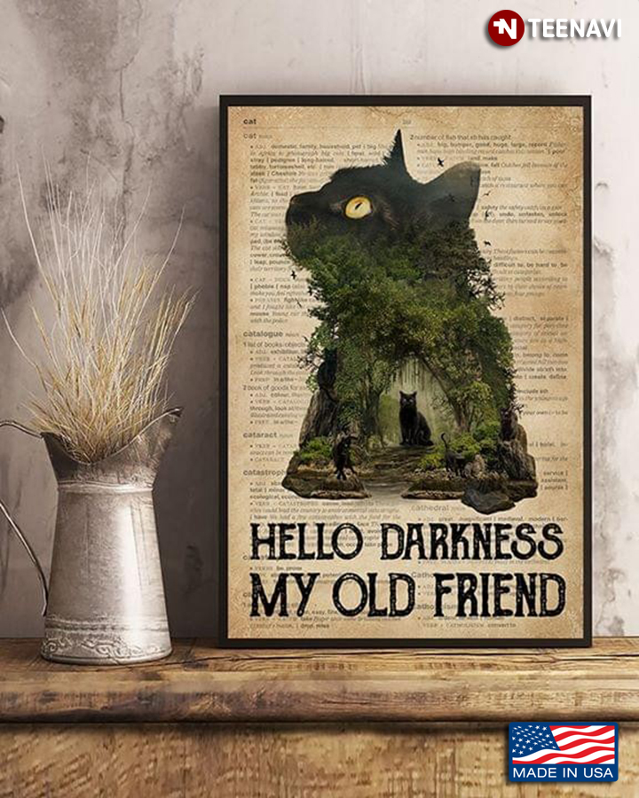 Dictionary Theme Black Cats In The Forest Hello Darkness My Old Friend