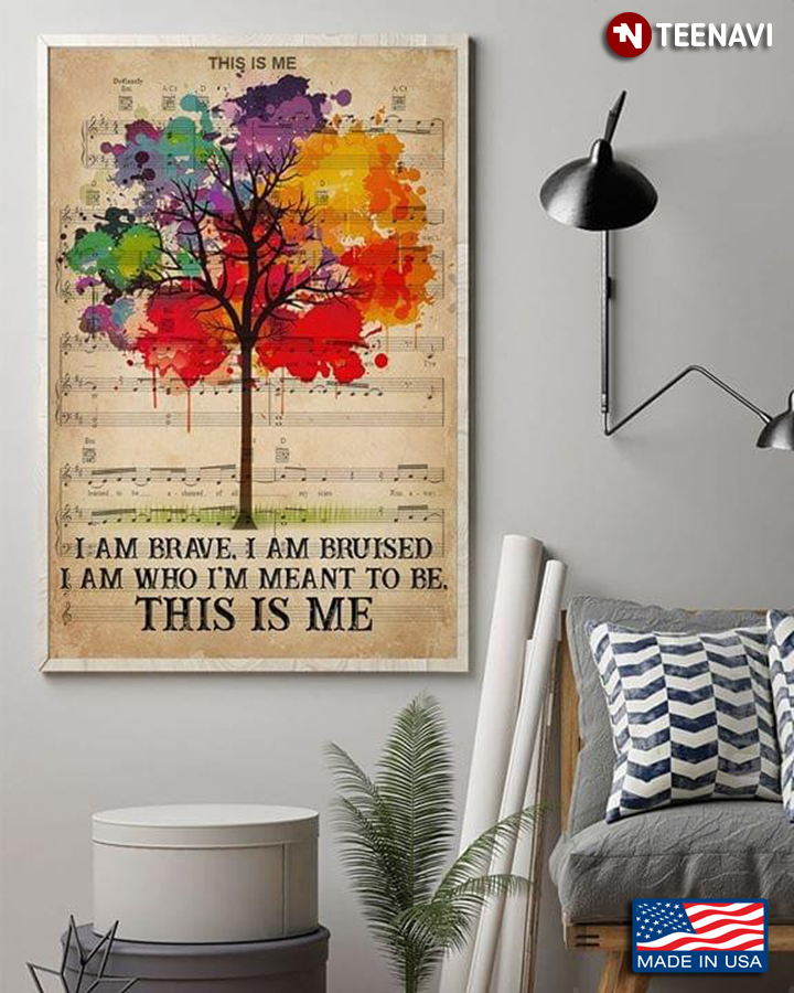 Sheet Music Theme Watercolour Tree This Is Me Lyrics From "The Greatest Showman"