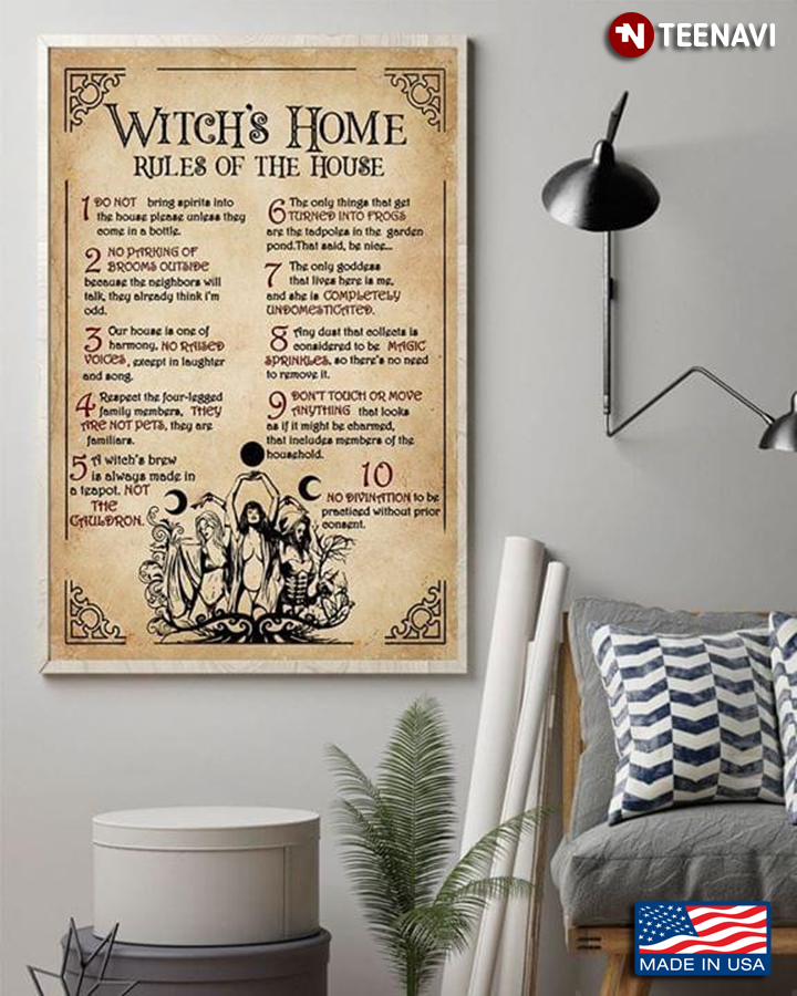 Vintage Witch’s Home Rules Of The House