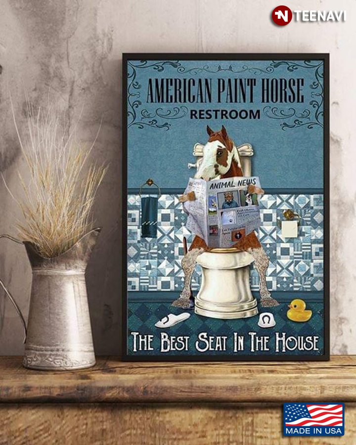 Vintage American Paint Horse Restroom The Best Seat In The House