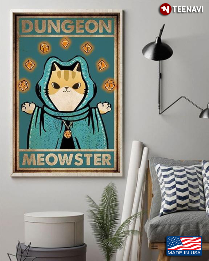 Funny Orange Cat Dungeon Meowster for Cat Lovers