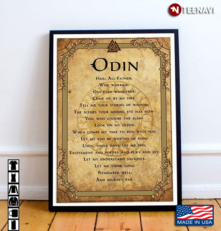 Viking Norse God Odin Parchment