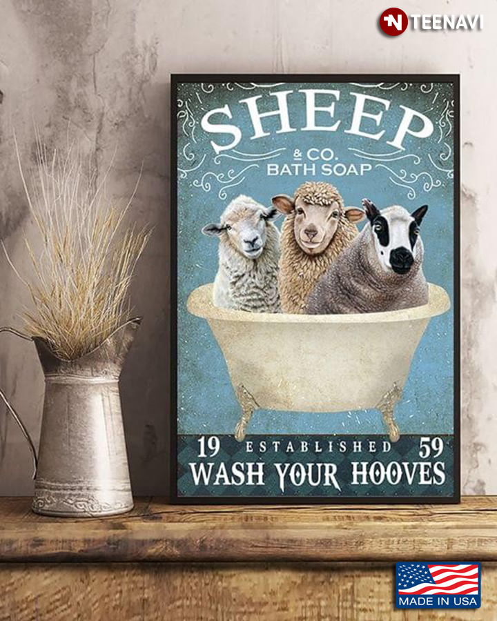 Sheep In The Bathtub Sheep & Co. Bath Soap Established 1959 Wash Your Hooves
