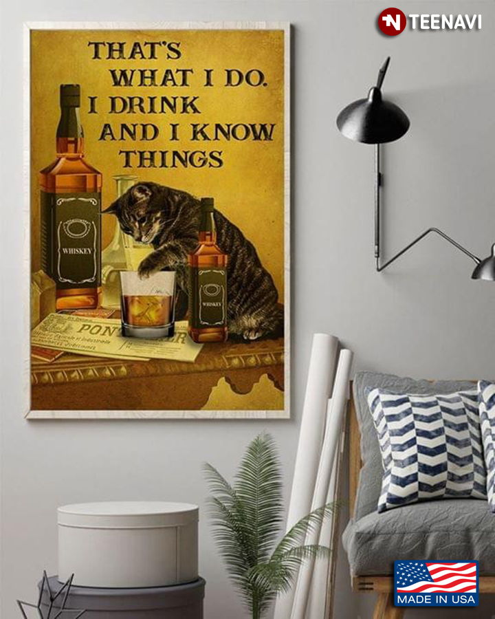 Kitten & Wine That's What I Do I Drink And I Know Things