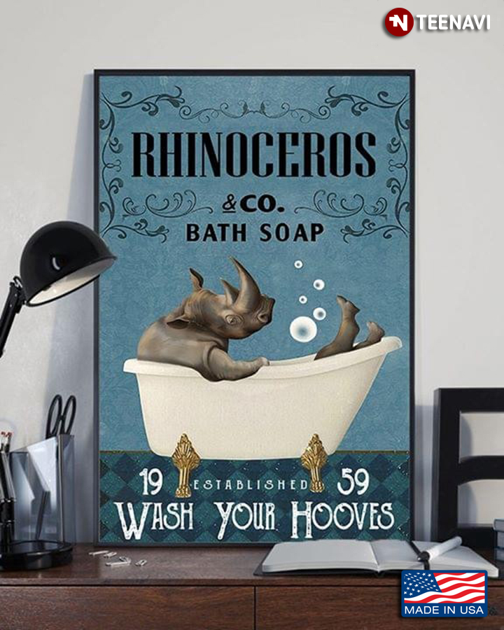 Rhinoceros & Co. Bath Soap Established 1959 Wash Your Hooves