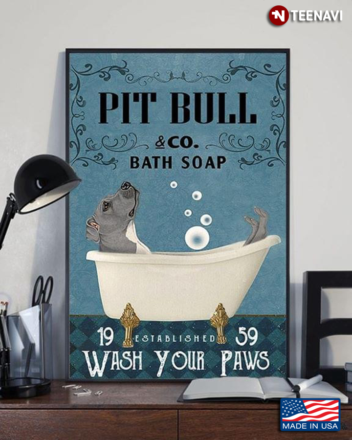 Pit Bull & Co. Bath Soap Established 1959 Wash Your Paws