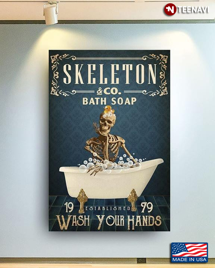Skeleton With Rubber Duck Skeleton & Co. Bath Soap Est. 1979 Wash Your Hands