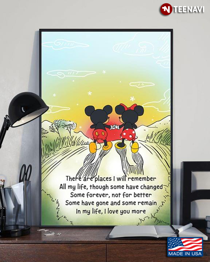 Disney Mickey Mouse & Minnie Mouse There Are Places I Will Remember All My Life
