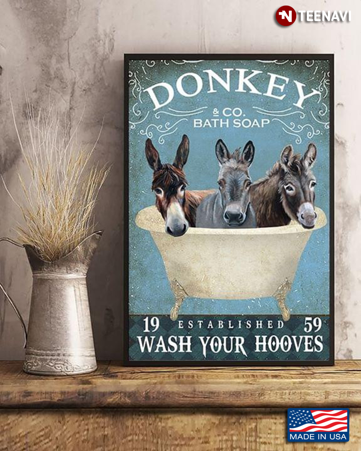 Three Donkeys In The Bathtub Donkey & Co. Bath Soap Est.1959 Wash Your Hooves