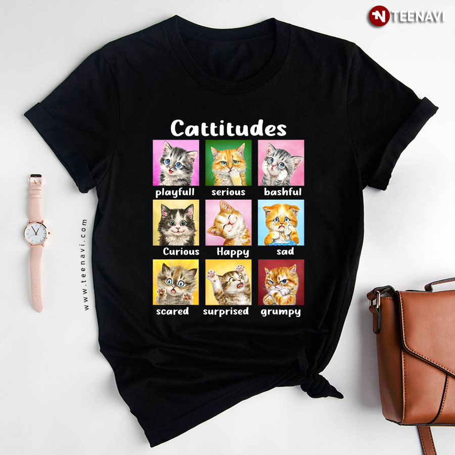 Cattitudes Lovely Cats for Cat Lover T-Shirt