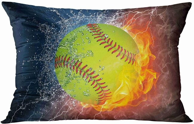 A Softball Pillow Cover