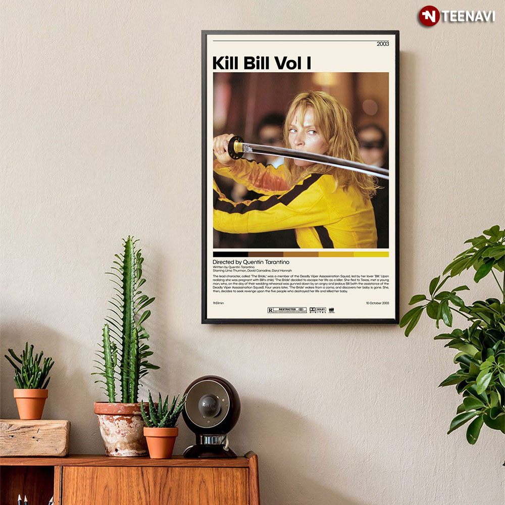 Kill Bill Vol 1 Quentin Tarantino Minimalist Movie Wall Art Print