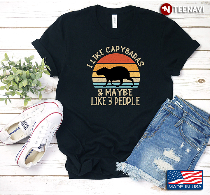 Vintage I Like Capybaras And Maybe Like 3 People