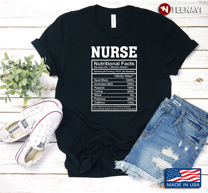 Nurse Nutritional Facts Gift for Nurse