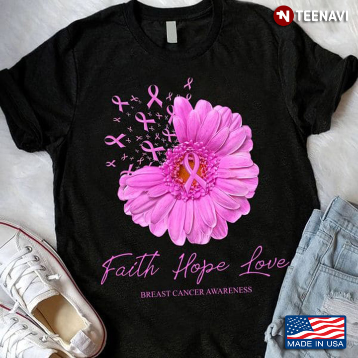 Daisy Faith Hope Love Breast Cancer Awareness