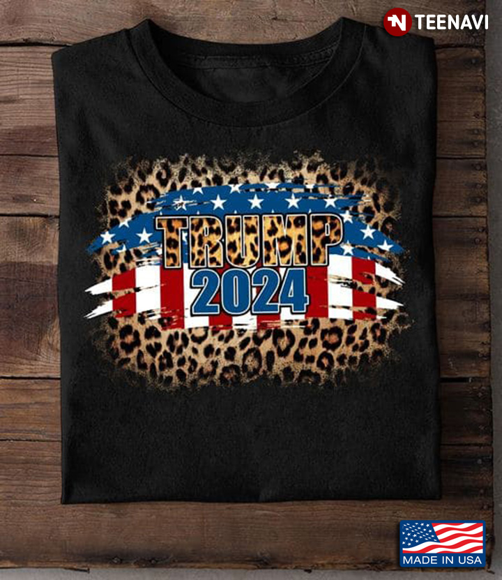 Trump 2024 American Flag Leopard
