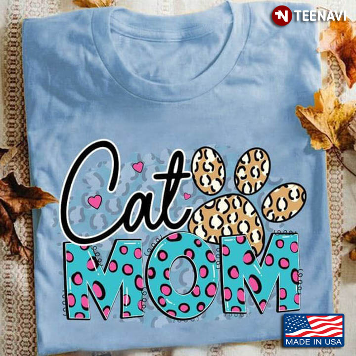 Cat Mom Leopard Cat Lover Gift for Mom