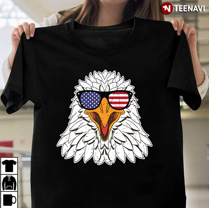 Eagle With American Flag Glasses for 4th of July