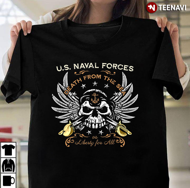 Skull US Naval Forces Death From The Sea Or Liberty For All