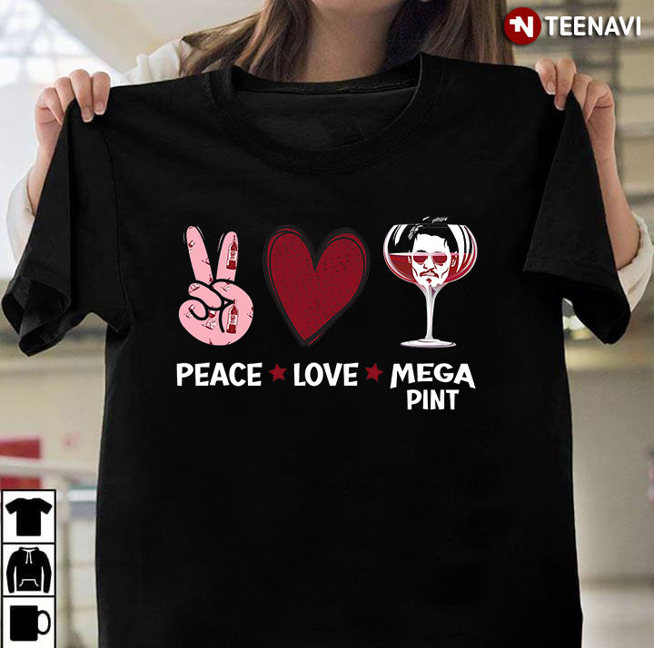 Peace Love Mega Pint for Drinking Lover