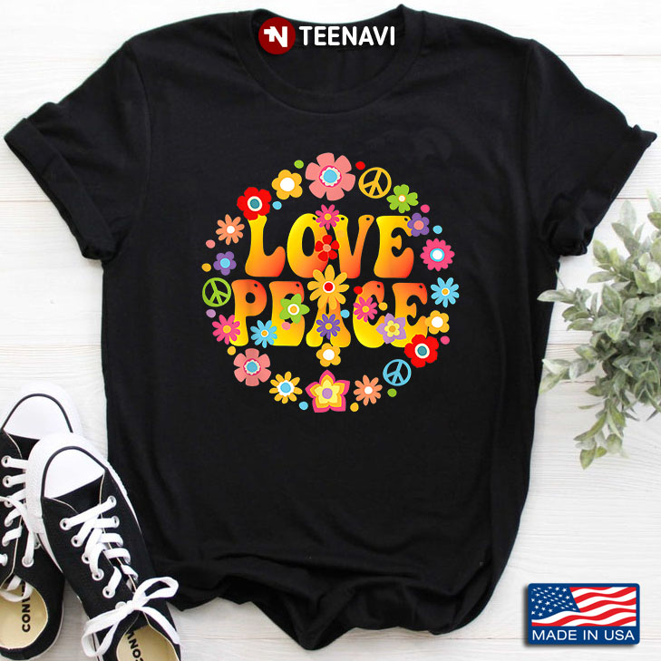 Love Peace Floral Design Peace Sign