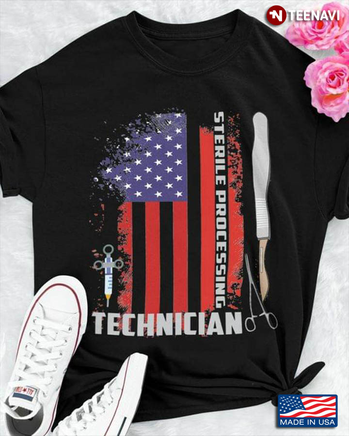Sterile Processing Technician American Flag