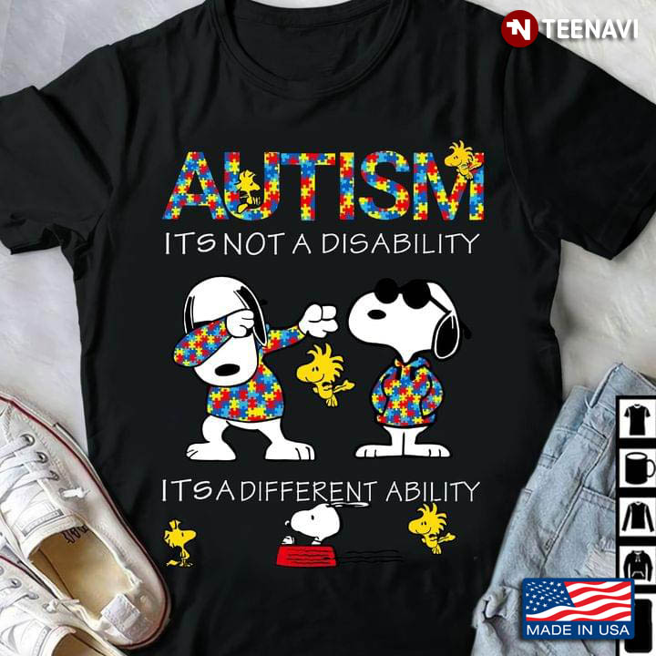 Snoopy Autism Its Not A Disability It's A Different Ability