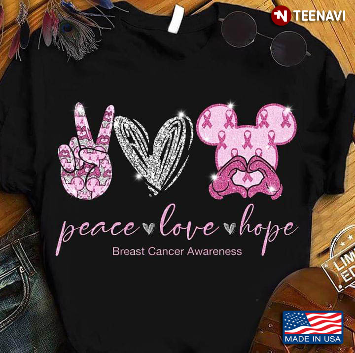 Peace Love Hope Breast Cancer Awareness