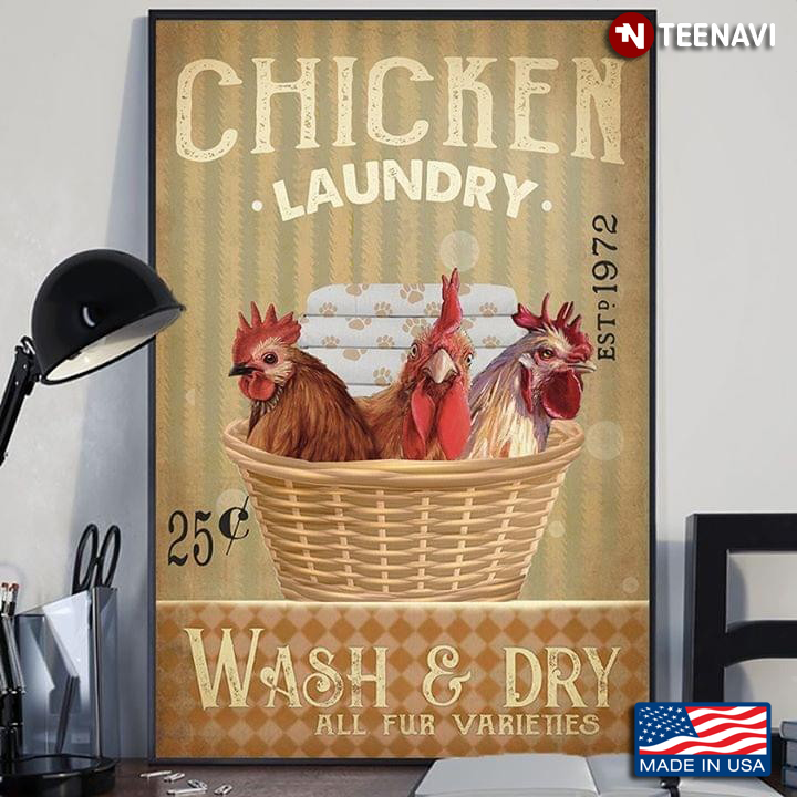 Chicken Laundry Est. 1972 Wash & Dry All Fur Varieties