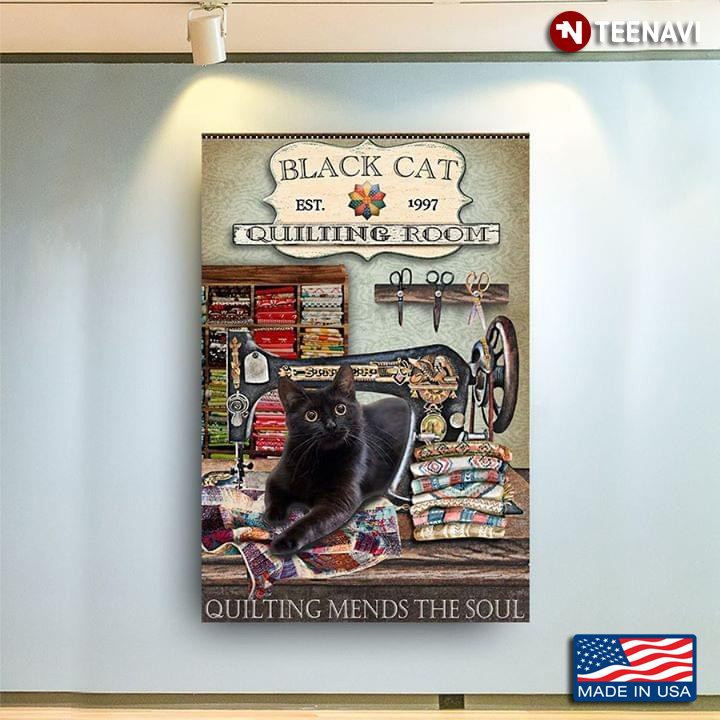 Black Cat Est. 1997 Quilting Room Quilting Mends The Soul