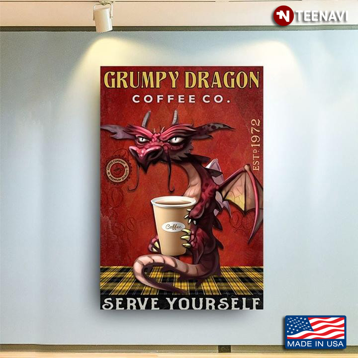 Grumpy Dragon Coffee Co. Est. 1972 Serve Yourself