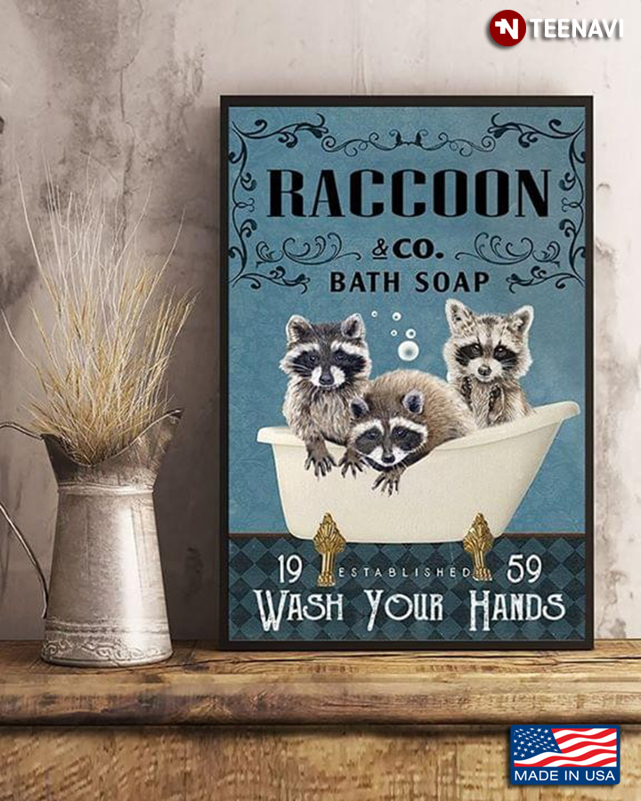 Raccoon & Co. Bath Soap Est. 1959 Wash Your Hands