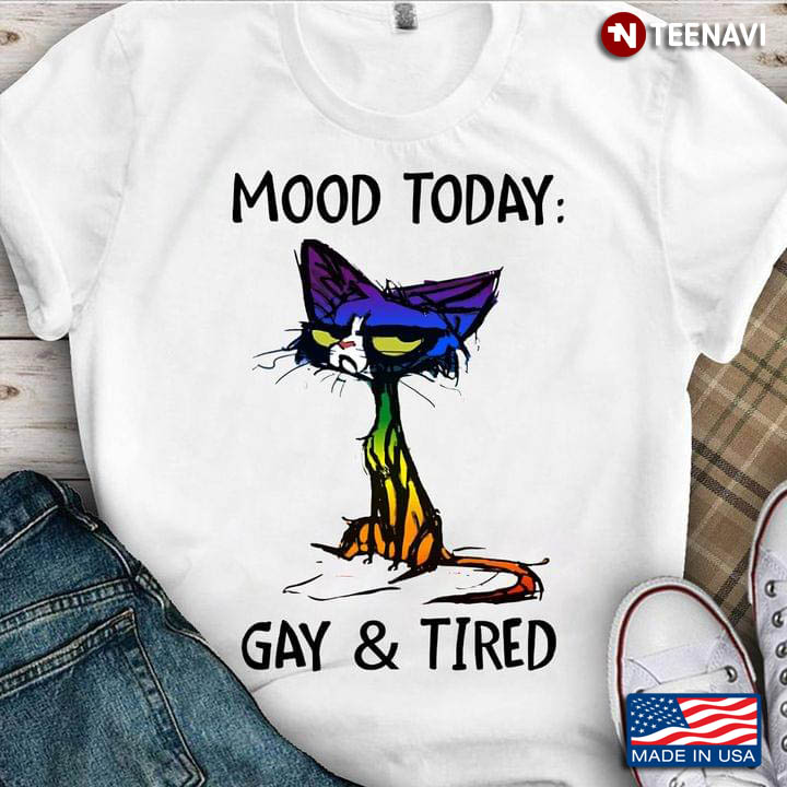 LGBT Grumpy Cat Mood Today Gay And Tired