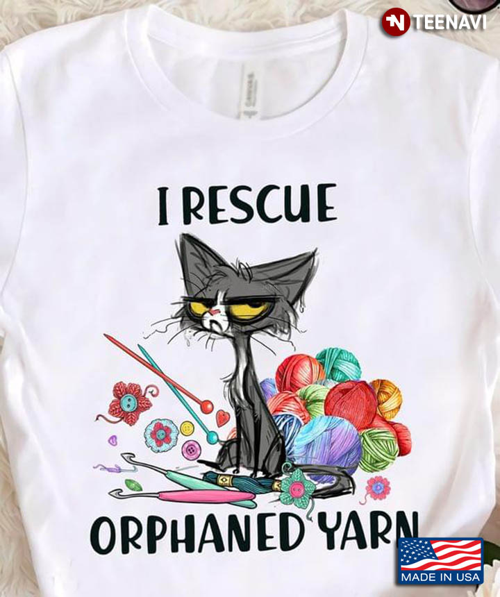 Grumpy Cat I Rescue Orphaned Yarn