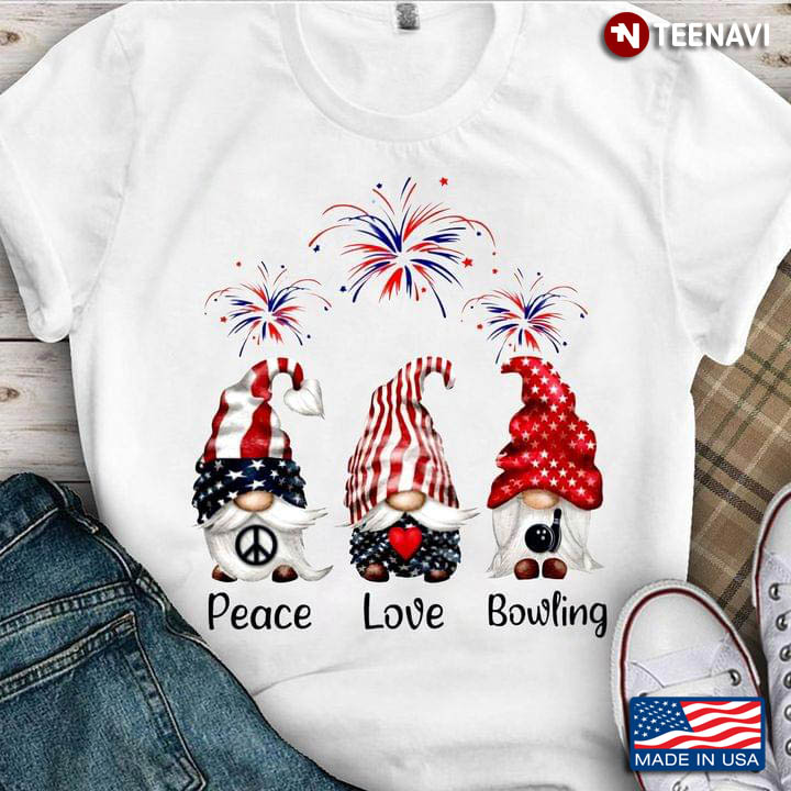 Gnomes Peace Love Bowling for Bowling Lover