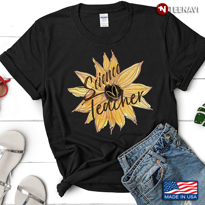 Science Teacher Sunflower Cool Design