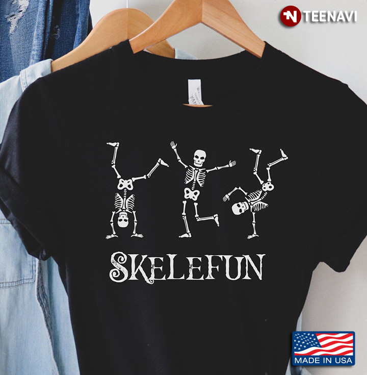 Skelefun Dancing Skeletons for Halloween T-Shirt
