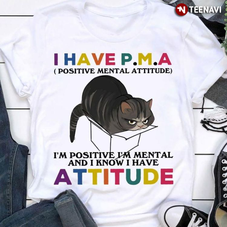 Grumpy Cat I Have P.M.A Positive Mental Attitude I'm Positive I'm Mental