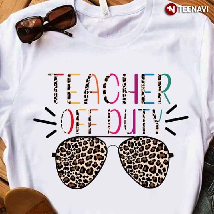 Teacher Off Duty Leopard Glasses