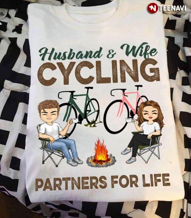 Husband And Wife Cycling Partners For Life
