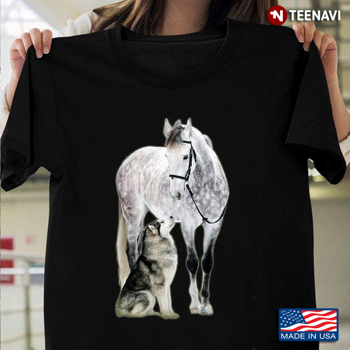 Animals Lover Shirt, Horse And Siberian Husky