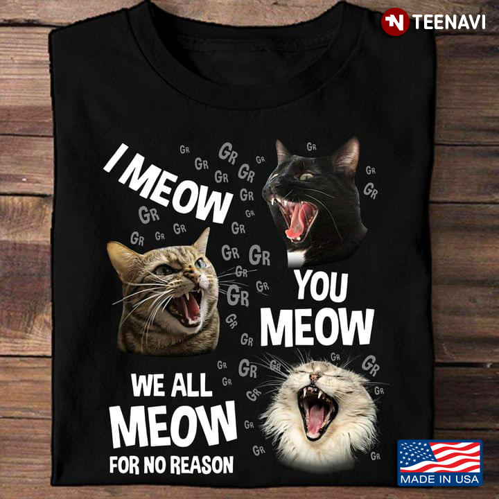 Cat Lover Shirt, I Meow You Meow We All Meow For No Reason