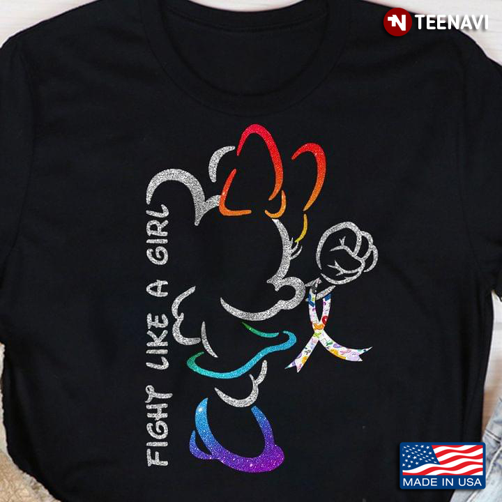 Mickey Mouse Shirt, Fight Like A Girl Cancer Ribbon