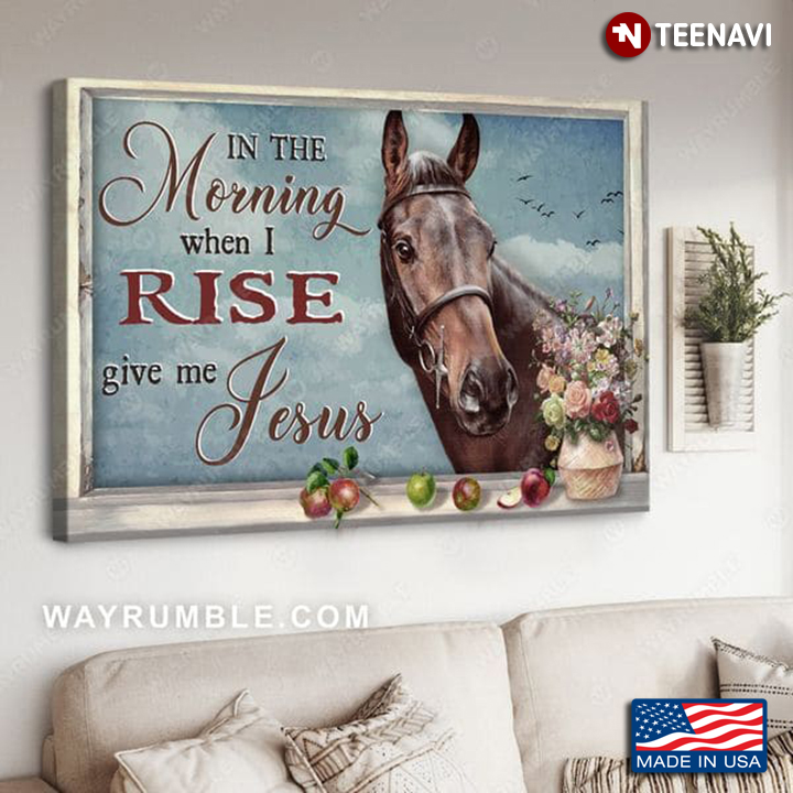 Blue Sky Theme Brown Horse In The Morning When I Rise Give Me Jesus