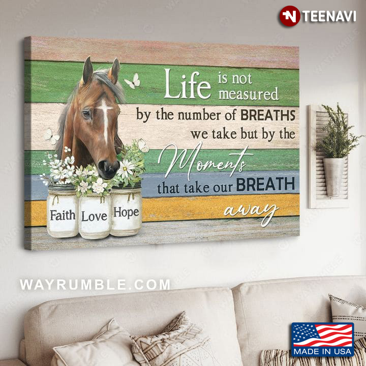 Horse With Jesus Cross On Forehead Life Is Not Measured By The Number Of Breaths