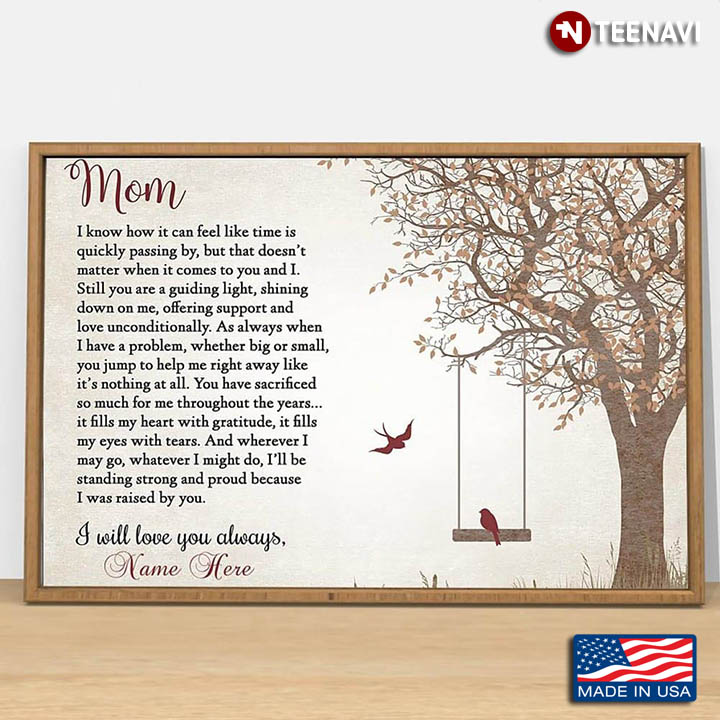 Personalized Birds Under Tree Mom I Know How It Can Feel Like Time Is Quickly Passing By